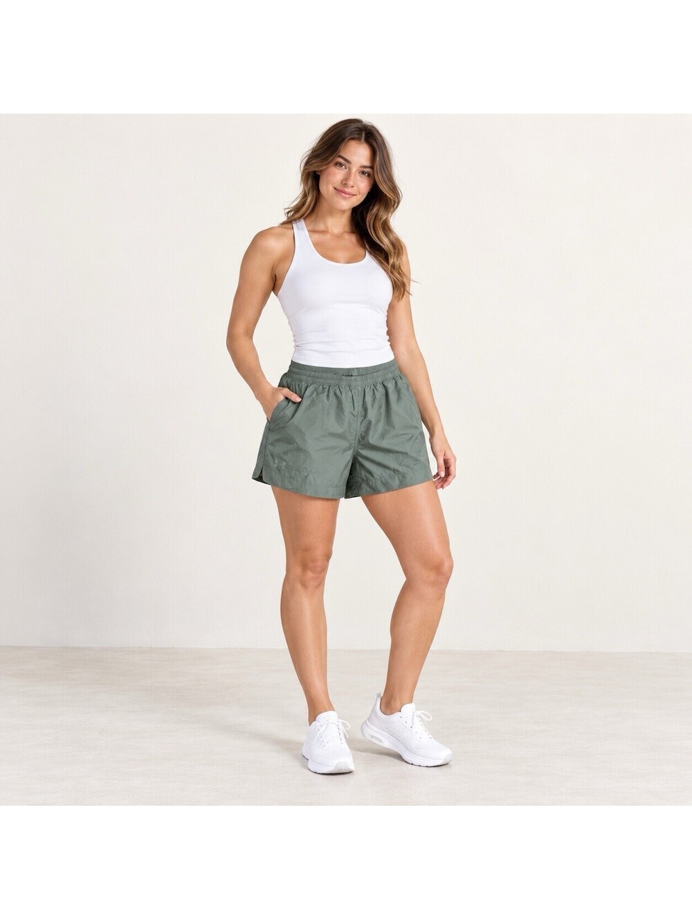 Under Armour UA Unstoppable Utility Short Womens L Green Loose Pockets